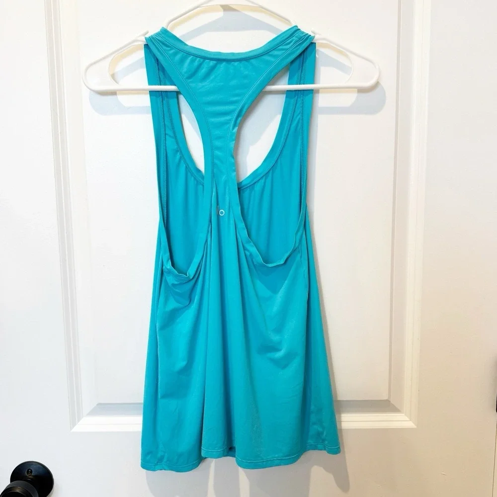 Alo Yoga Womens Racerback Tank Top Size Small Blue Athletic Gym Workout Yoga